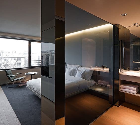 Separar estancias con vidrio