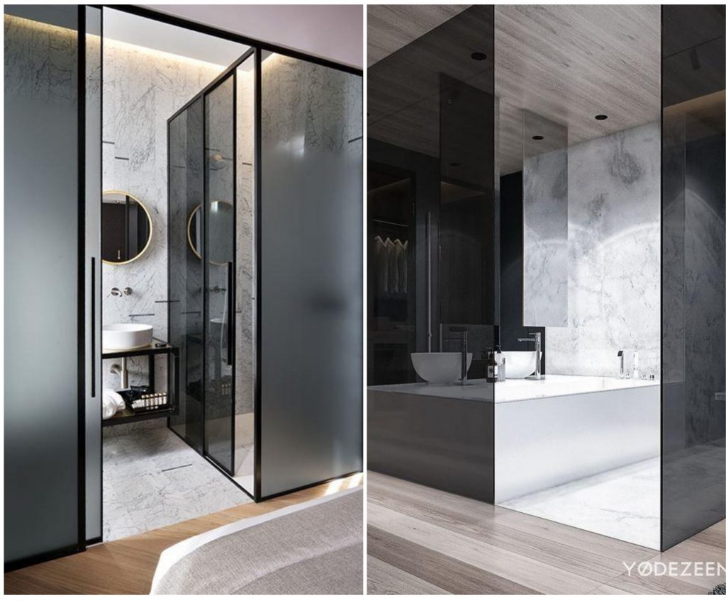 Interiorismo baños vidrio
