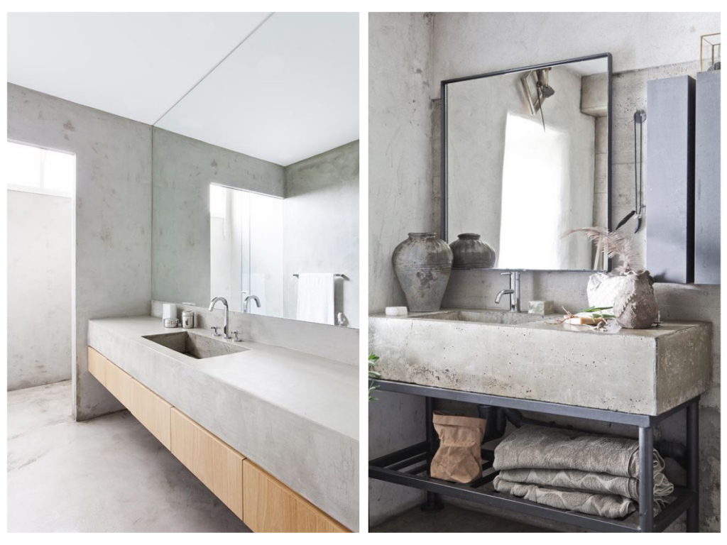 Hormigón en el baño