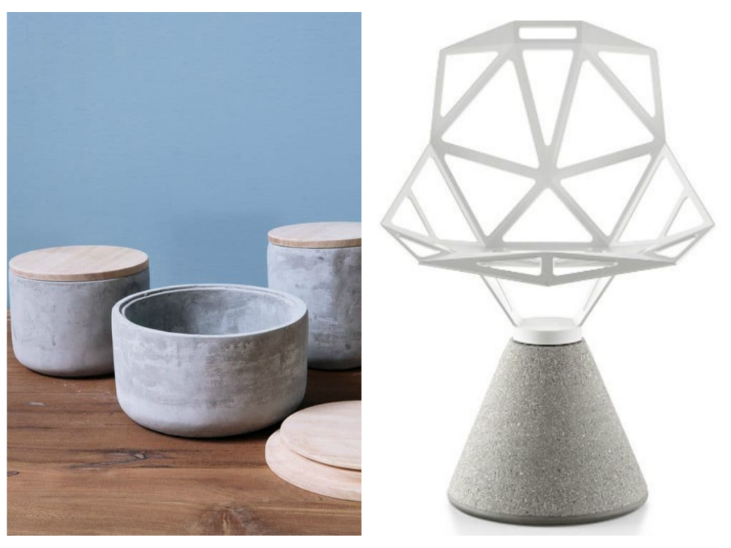 Accesorios y muebles en hormigón Accesorios y muebles en hormigón