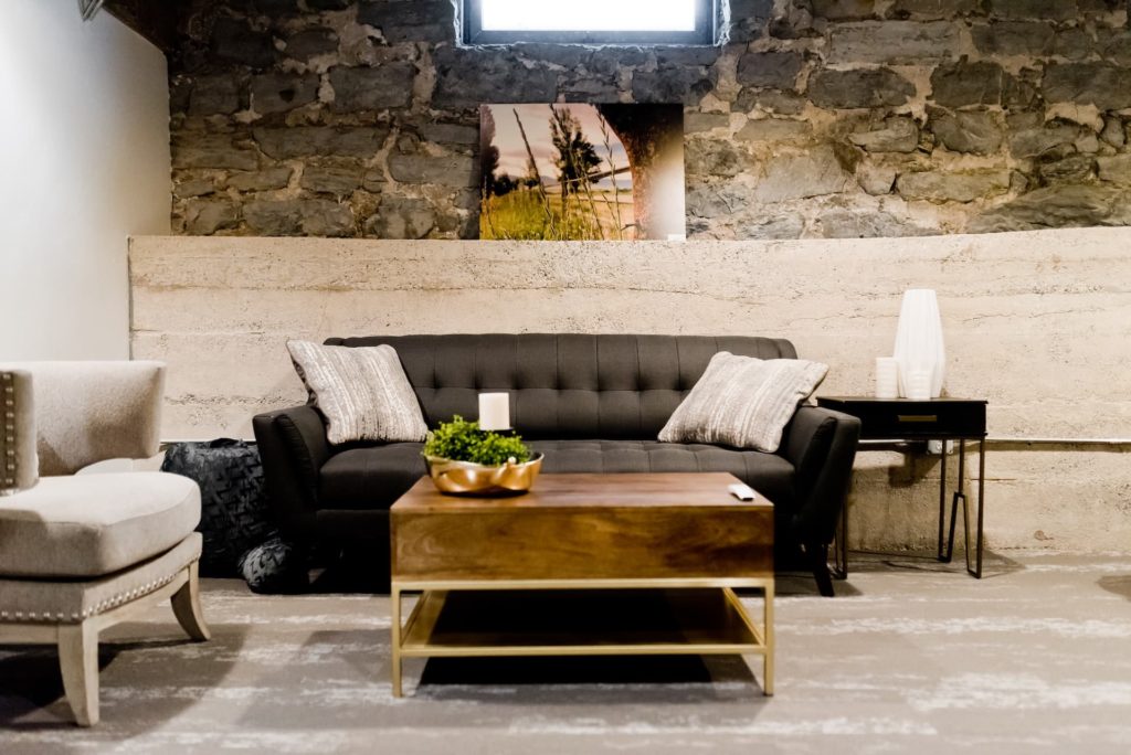 Decoración industrial en el salón